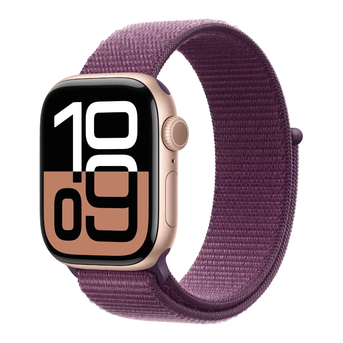 Смарт-годинник Apple Watch Series 10 GPS 42mm Rose Gold Aluminum with Plum Sport Loop MWWK3