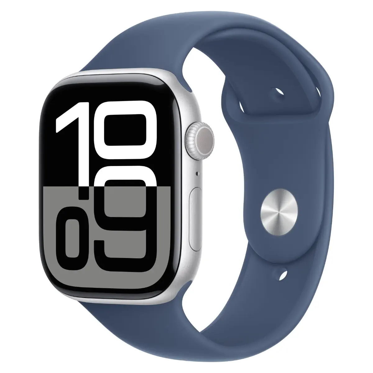 Смарт-годинник Apple Watch Series 10 GPS 46mm Silver Aluminum with Denim Sport Band M/L MWWM3