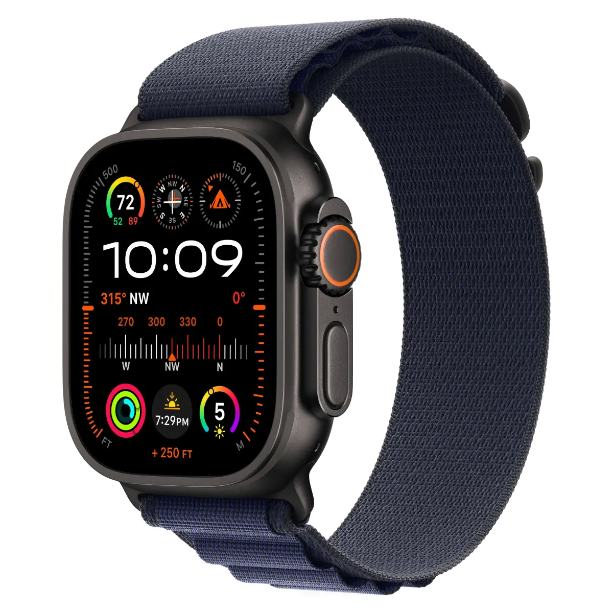 Смарт-часы Apple Watch Ultra 2 GPS + Cellular, 49mm Black Titanium Case with Navy Alpine Loop L MYTF3+MYPY3