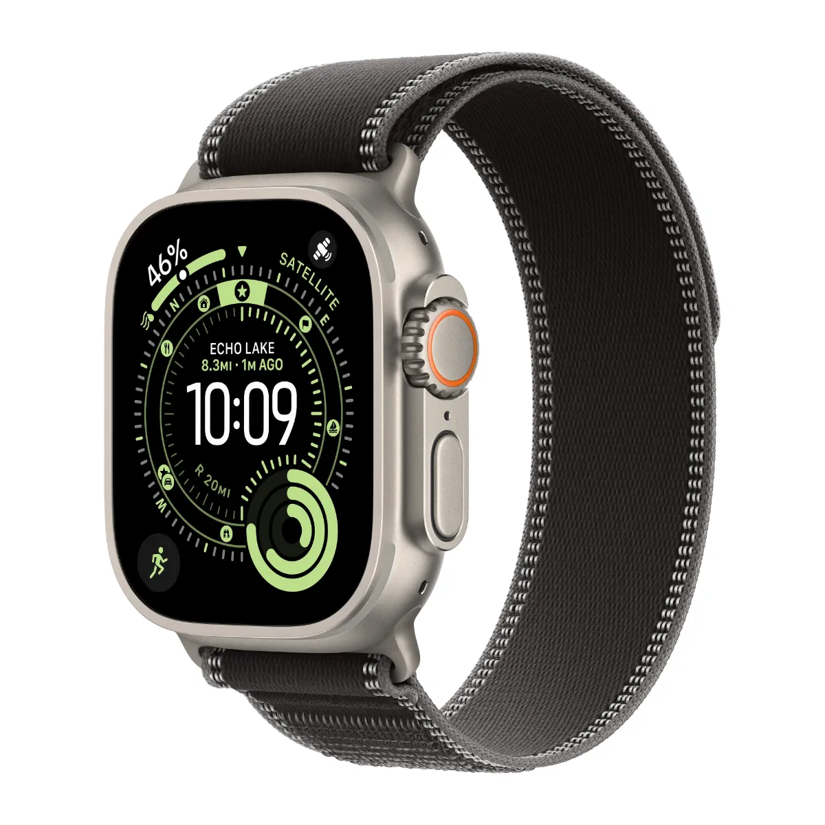 Часы Apple Watch Ultra 3 GPS  +  Cellular, 49mm Natural Titanium Case with Black/Charcoal Trail Loop S/M (MF1V4 + MFT84)