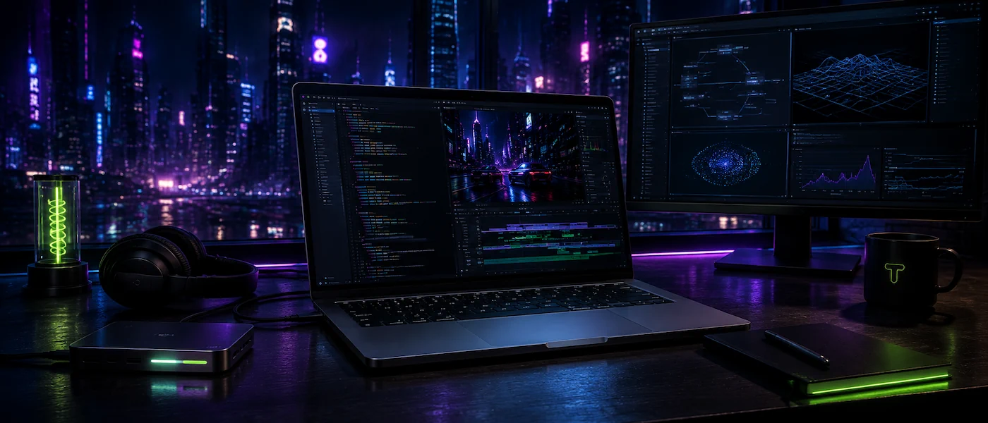Профессиональное рабочее место с MacBook Pro 14 M5 Pro 48GB