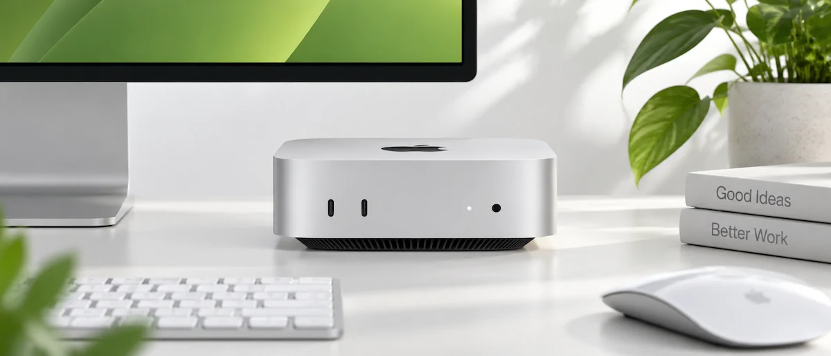 Mac mini 2026 в компактном рабочем пространстве